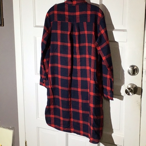ACTING PRO WOMENS PLAID BUTTON DOWN SHIRT DRESS - Picture 2 of 13